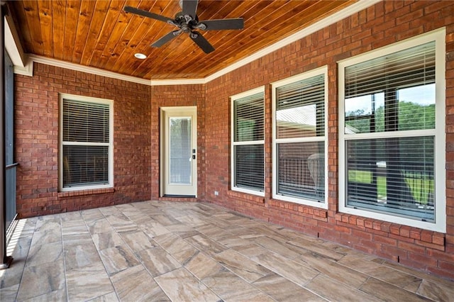 view of patio / terrace with ceiling fan