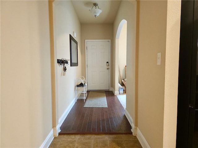 hall featuring hardwood / wood-style flooring