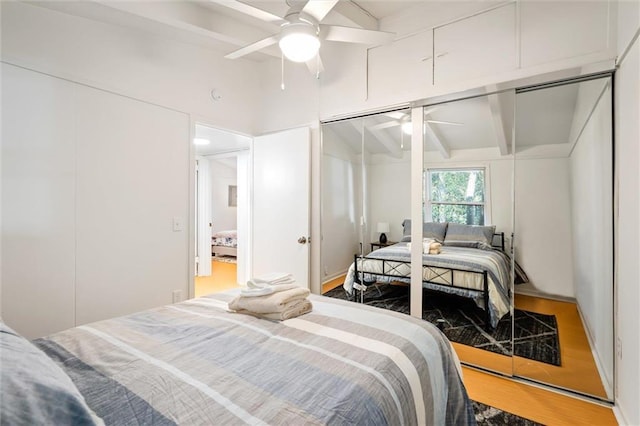 4054 Pringle Dr, Mobile, AL 36618 - bedroom with wood finished floors and ceiling fan
