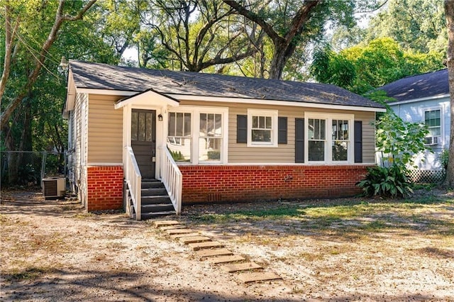 view of outbuilding with central air condition unit