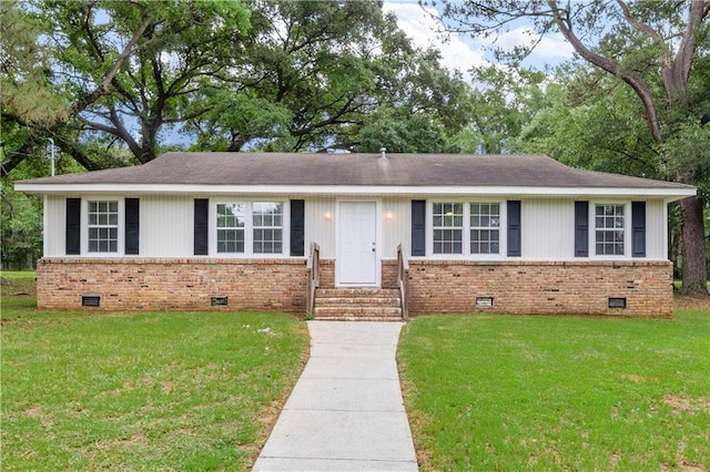 5015 Santos Dr W, Mobile, AL 36619 - view of front of property with crawl space, entry steps, and brick siding