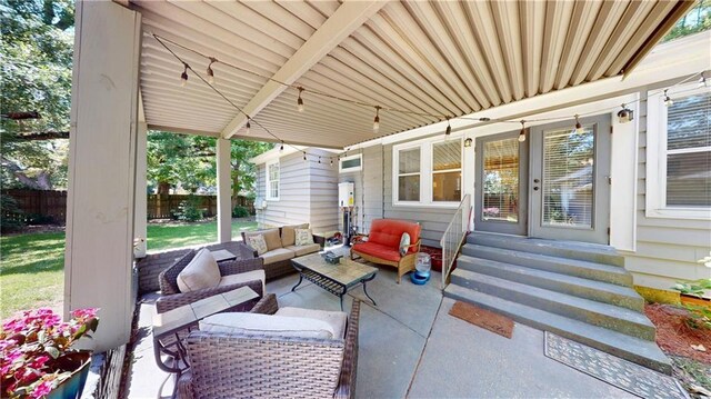 167 Glenwood St, Mobile, AL 36606 - view of patio with outdoor lounge area, fence, and entry steps