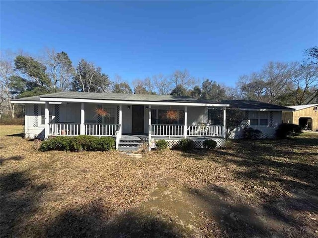 view of front of home featuring a porch