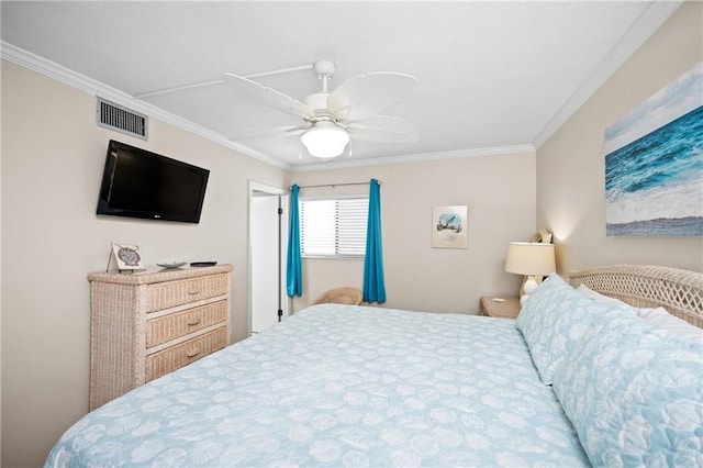 1051 Beach Blvd, Gulf Shores, AL 36542 - bedroom featuring ornamental molding and a ceiling fan