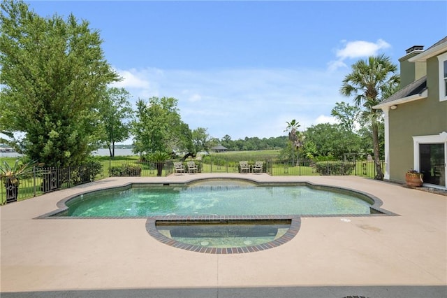 2924 Riverview Pointe Dr S, Theodore, AL 36582 - view of pool with a patio area and a pool with connected hot tub
