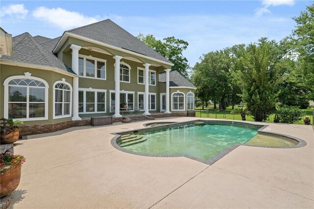 2924 Riverview Pointe Dr S, Theodore, AL 36582 - view of swimming pool featuring a patio area and a pool with connected hot tub