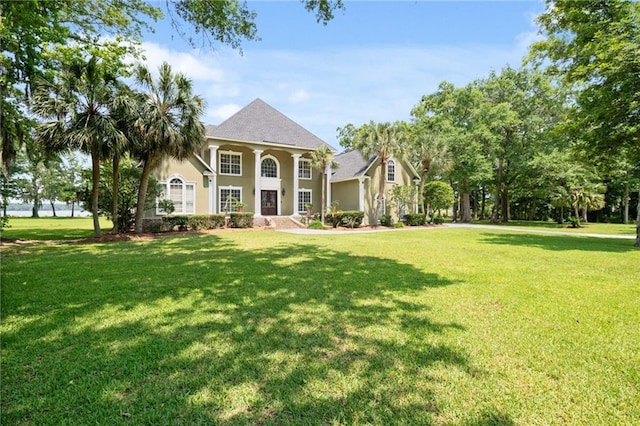 2924 Riverview Pointe Dr S, Theodore, AL 36582 - view of front of property featuring stucco siding and a front yard