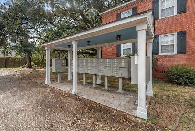 view of community featuring mail boxes