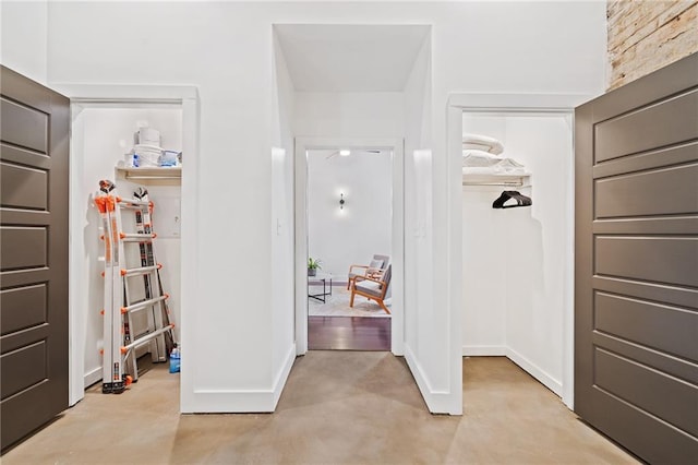204 Conti St Unit 1A, Mobile, AL 36602 - hallway with concrete flooring