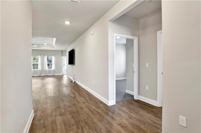 hallway featuring hardwood / wood-style floors