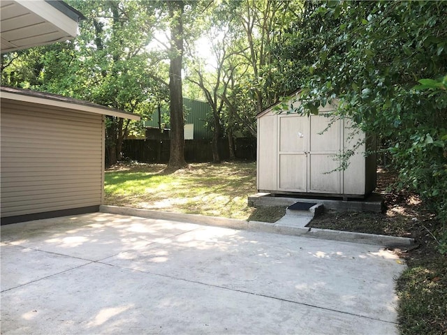 view of shed
