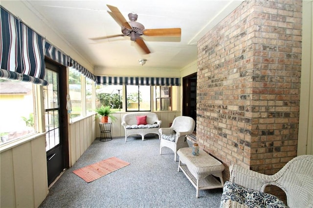 106 Windsor Ct, Daphne, AL 36526 - sunroom featuring ceiling fan