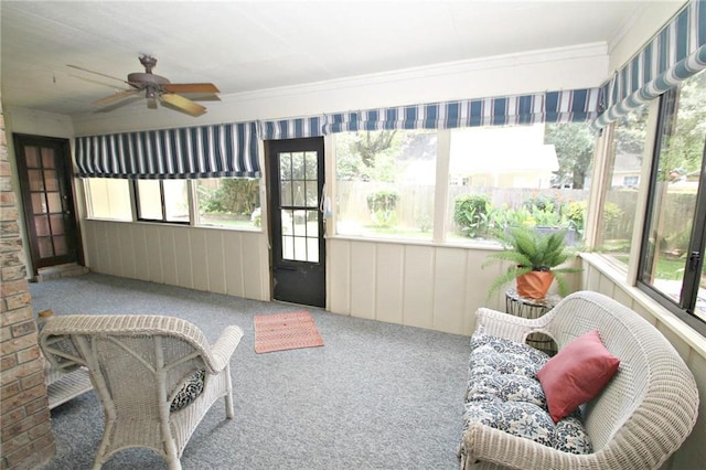 106 Windsor Ct, Daphne, AL 36526 - sunroom / solarium featuring ceiling fan