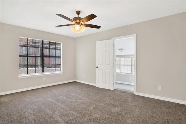2604 Old Dobbin Dr E, Mobile, AL 36695 - unfurnished room featuring healthy amount of natural light, carpet flooring, and ceiling fan