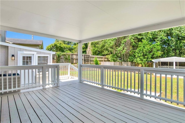 2604 Old Dobbin Dr E, Mobile, AL 36695 - deck featuring a fenced backyard