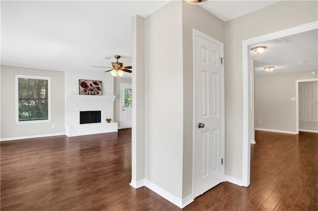 2604 Old Dobbin Dr E, Mobile, AL 36695 - hall featuring dark wood-style flooring