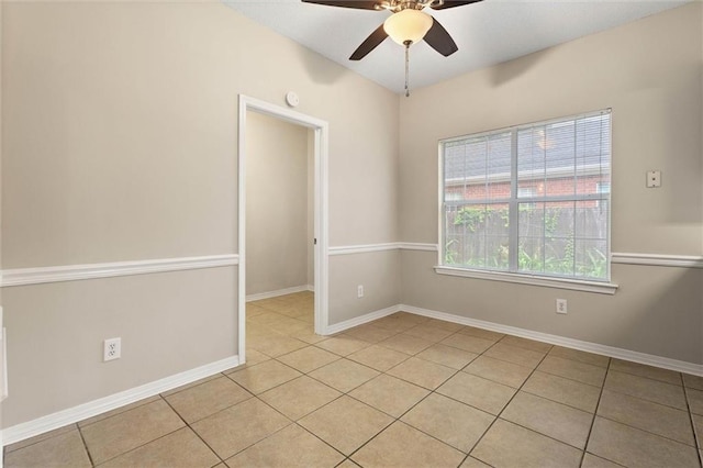 285 Portside Blvd, Mobile, AL 36695 - spare room featuring ceiling fan, light tile patterned floors, and baseboards