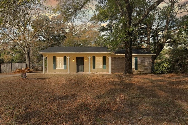 view of ranch-style house