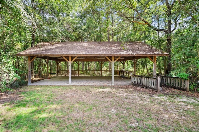 exterior space featuring a gazebo