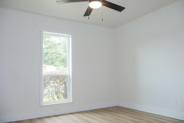 871 Hale Rd, Mobile, AL 36608 - unfurnished room featuring light wood finished floors, baseboards, and a ceiling fan