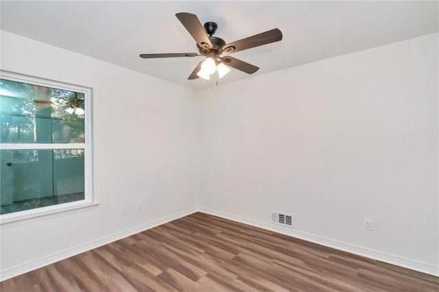 9636 Hamilton Creek Dr S, Mobile, AL 36695 - spare room featuring wood finished floors and a ceiling fan