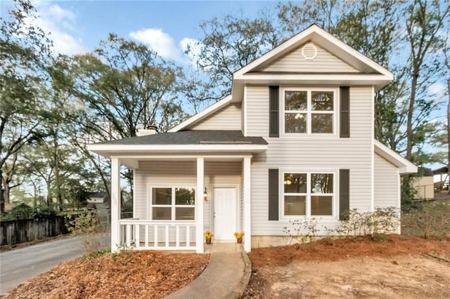 9636 Hamilton Creek Dr S, Mobile, AL 36695 - view of front of home with a porch and a chimney