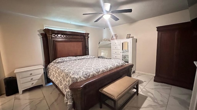 6980 Charmingdale Dr S, Mobile, AL 36618 - bedroom featuring light marble finish floors and ceiling fan