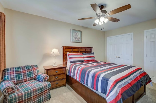 6194 State Highway 59 Unit D-8, Gulf Shores, AL 36542 - bedroom with carpet floors, ceiling fan, and a closet