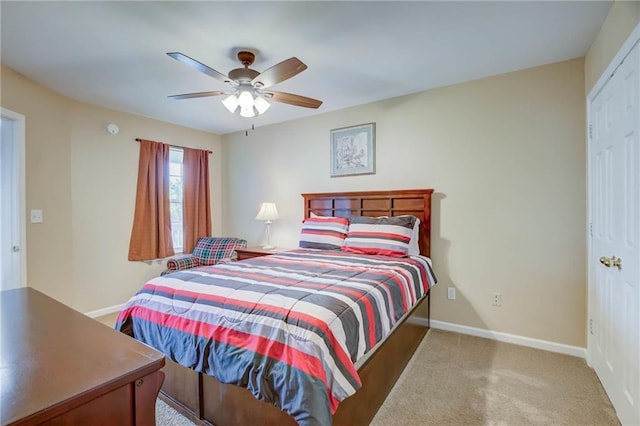 6194 State Highway 59 Unit D-8, Gulf Shores, AL 36542 - carpeted bedroom featuring baseboards and ceiling fan