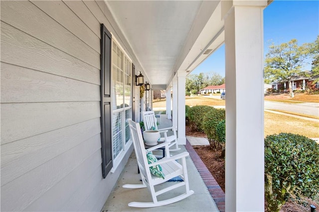 view of patio with covered porch