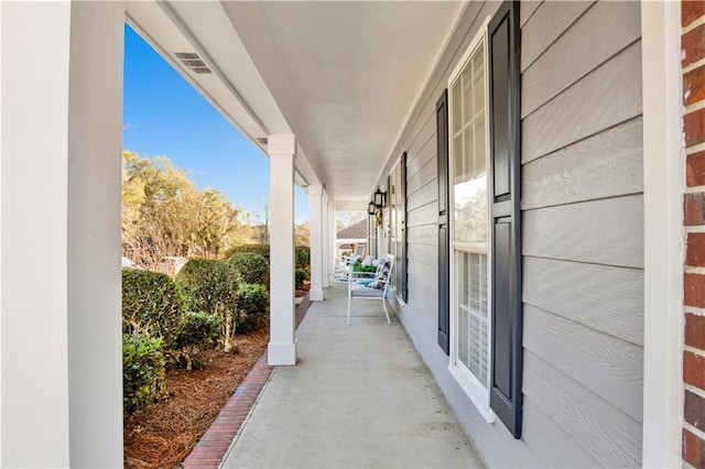 view of patio / terrace with a porch