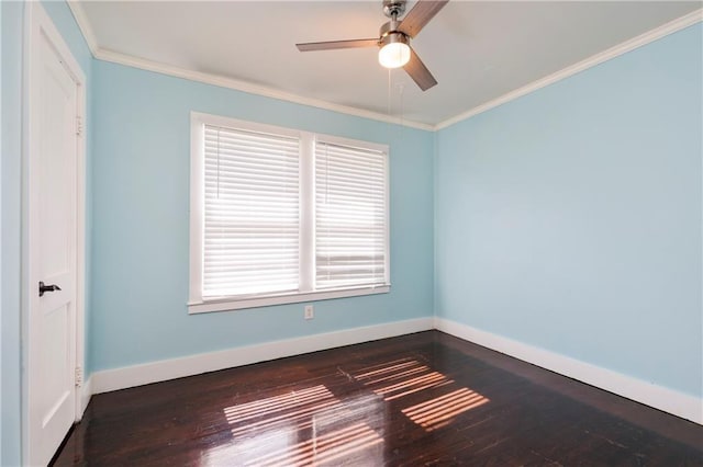 208 Beck St, Atmore, AL 36502 - unfurnished room featuring wood finished floors, crown molding, and ceiling fan