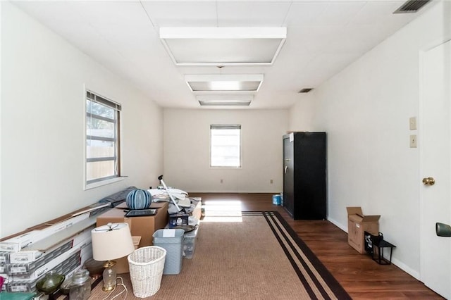 misc room featuring dark hardwood / wood-style floors