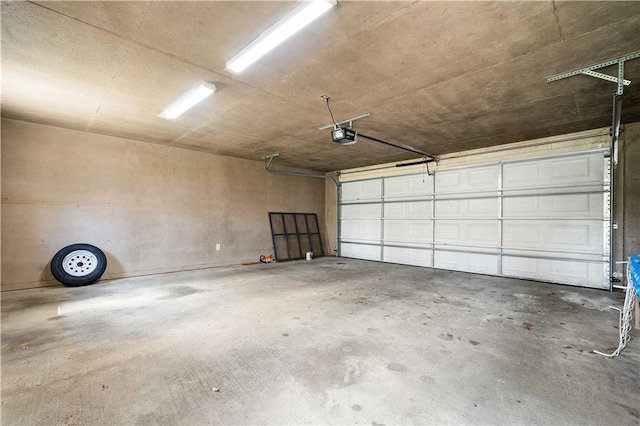 parking deck with a garage door opener