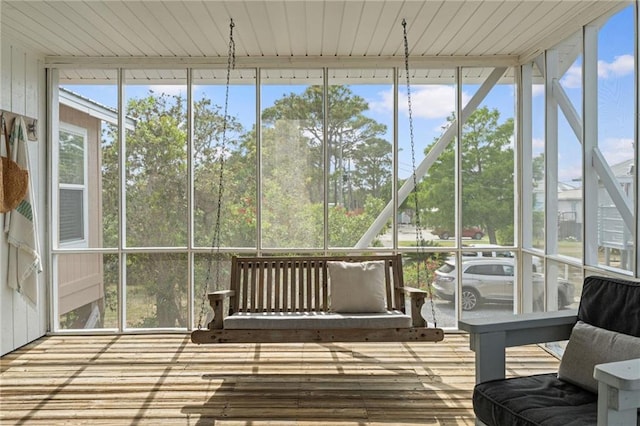 view of sunroom