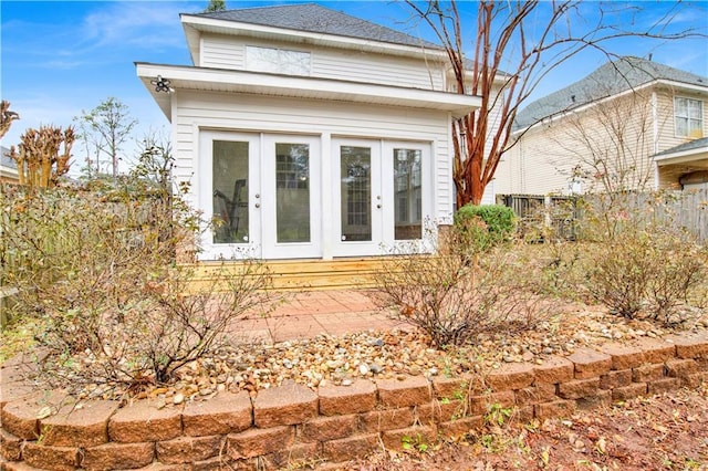 rear view of house with french doors