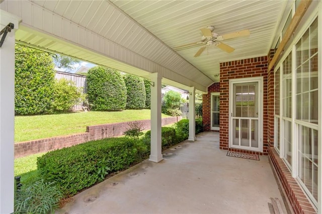 1056 Cross Gates Pl, Mobile, AL 36609 - view of patio / terrace with a ceiling fan