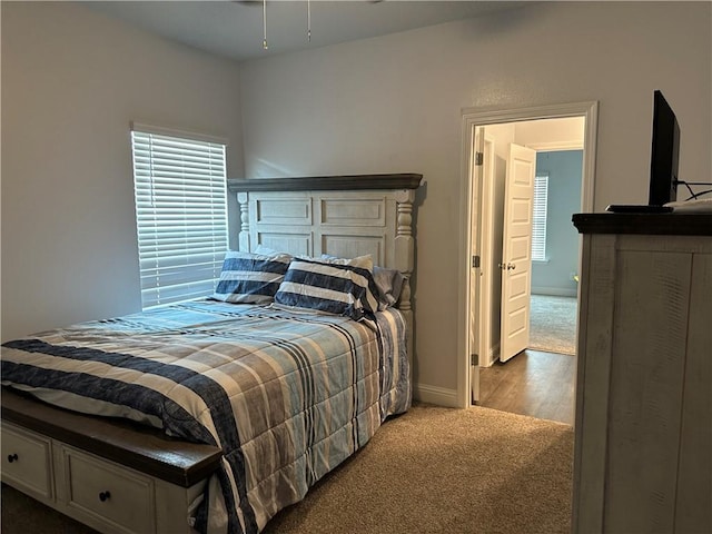 bedroom with carpet flooring