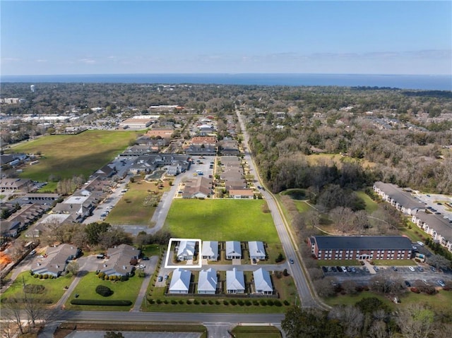 drone / aerial view featuring a residential view