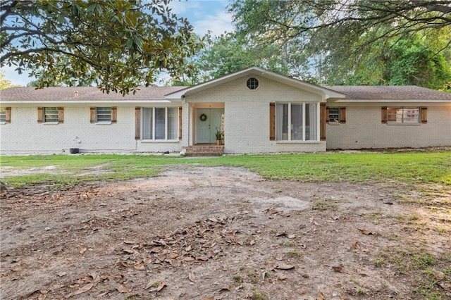 view of single story home