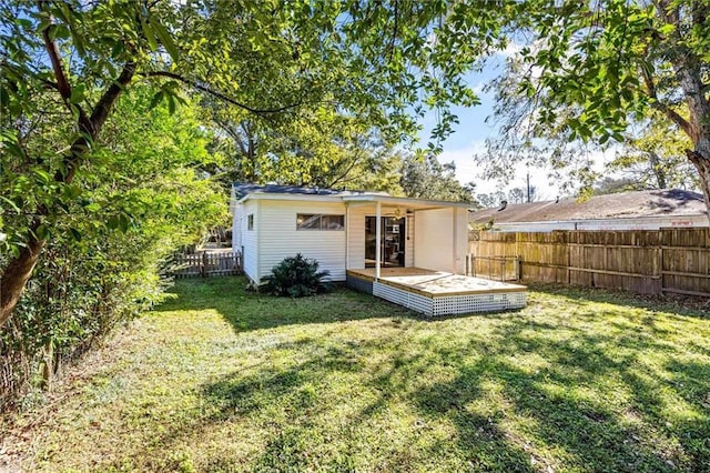 54 Bishop Ln, Mobile, AL 36608 - back of house featuring a wooden deck