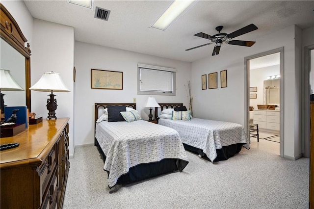 110 Schooley Cir, Daphne, AL 36526 - bedroom featuring light colored carpet, ceiling fan, and ensuite bath