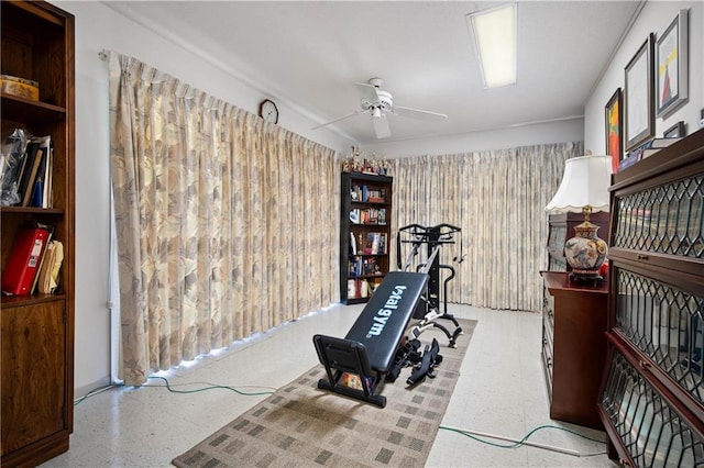 110 Schooley Cir, Daphne, AL 36526 - workout area featuring ceiling fan
