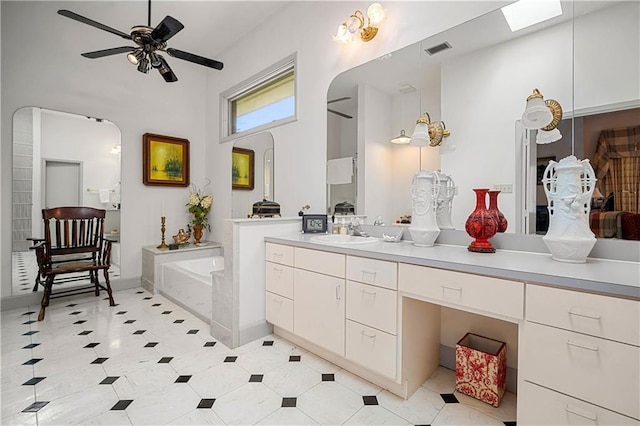 110 Schooley Cir, Daphne, AL 36526 - full bath with a ceiling fan, a bath, and vanity