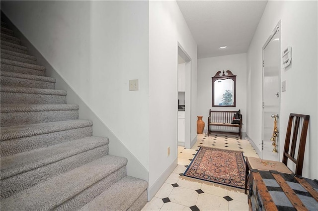 110 Schooley Cir, Daphne, AL 36526 - hall with stairway and recessed lighting