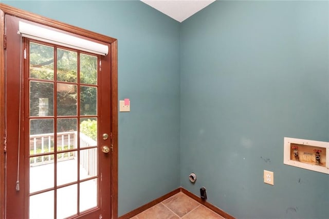 interior space with light tile patterned floors