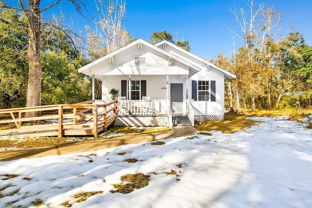 bungalow-style house featuring a porch