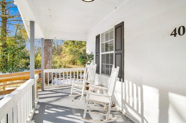 balcony with covered porch