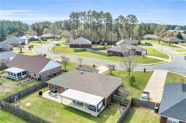 drone / aerial view featuring a residential view