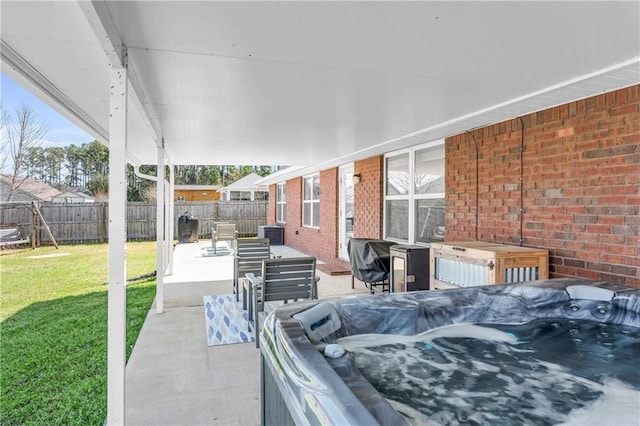 view of patio / terrace with fence